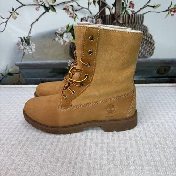Timbetland Shoes - Timberland Womens Size 8.5 Wheat Teddy Fleece Fold Down WaterProof Boots